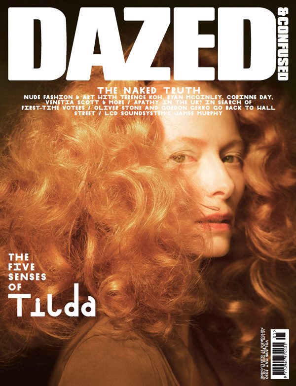 Dazed & Confused cover, May 2010: Tilda Swinton, The Five Senses of Tilda