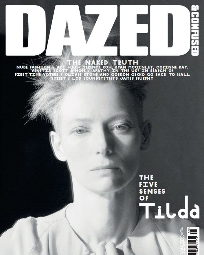 Dazed & Confused cover, May 2010: Tilda Swinton, the second cover
