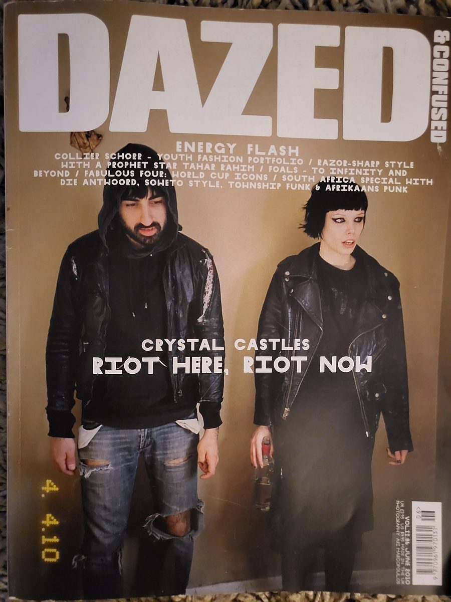 Dazed & Confused cover, Jun 2010: Crystal Castles, Riot Here, Riot Now