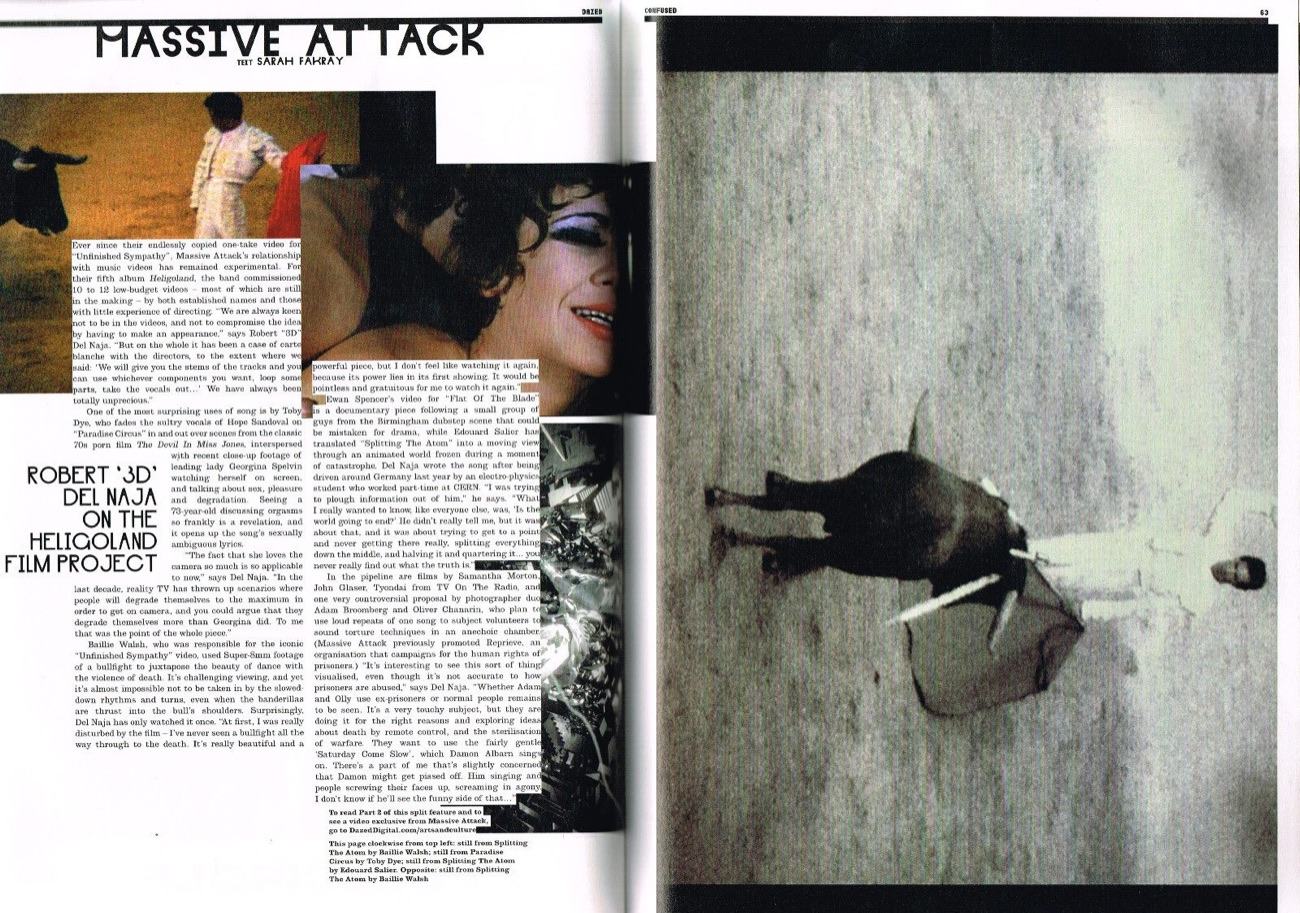 Dazed & Confused spread, Apr 2010: Massive Attack